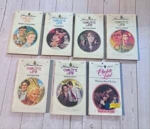Lot of 7 Vintage Charlotte Lamb Harlequin Presents Romance Paperback Books